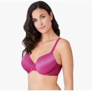 Women's Wacoal Back Appeal T-Shirt Underwire Bra Fuchsia Pink Size 34DD
